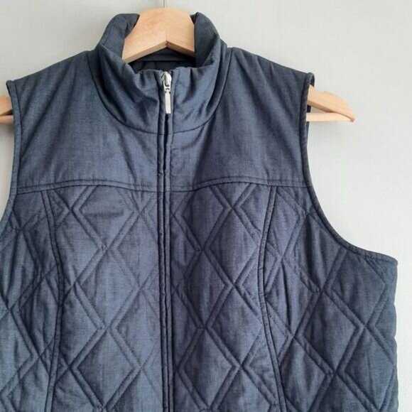 NORTHERN REFLECTIONS Diamond Quilt Full-Zip Vest Blue Sz M - Picture 4 of 9